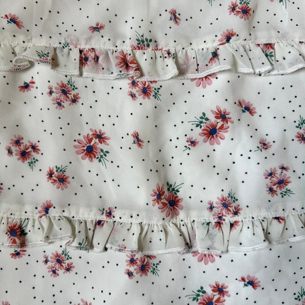 Princess Polly Skirt Adelina Mini Floral White Size 4 - Picture 5 of 7